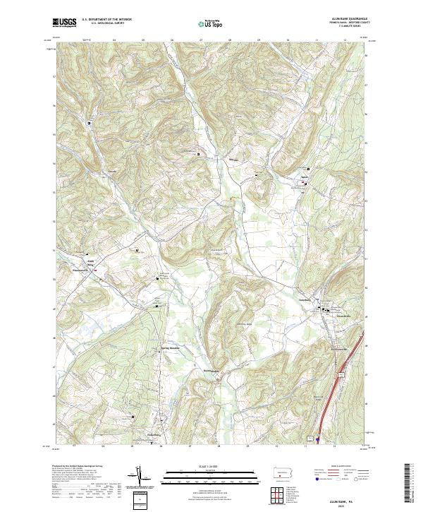 Alum Bank, PA — USGS 7.5-minute topo (2023)