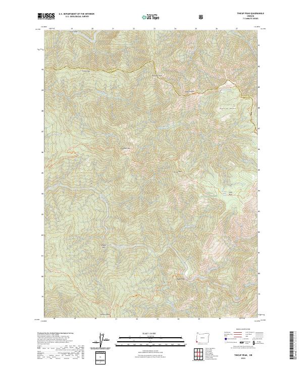 Tincup Peak, OR — USGS 7.5-minute topo (2023)