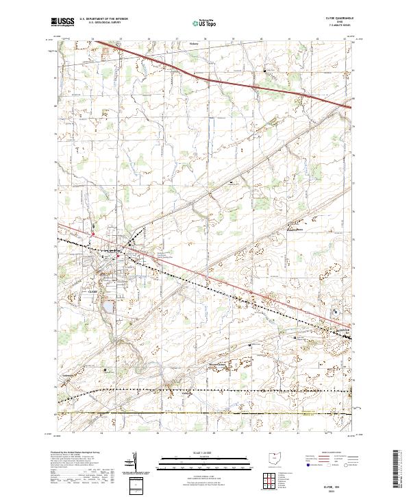 Clyde, OH — USGS 7.5-minute topo (2023)