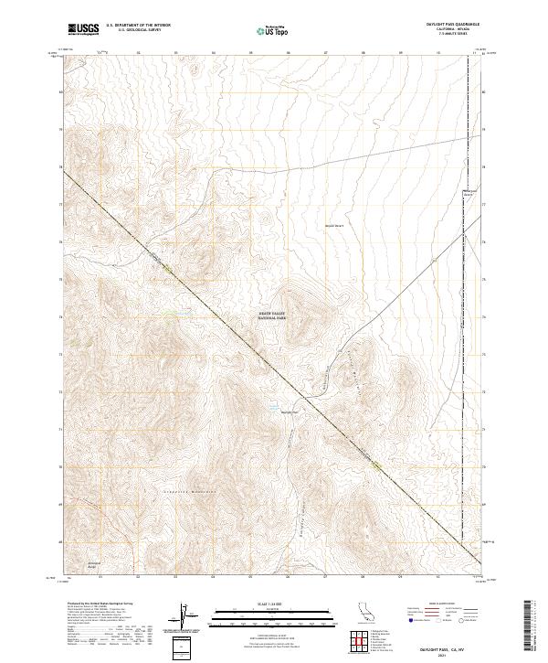 Daylight Pass, CA-NV — USGS 7.5-minute topo (2021)