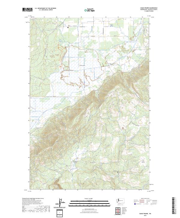 Camas Prairie, WA — USGS 7.5-minute topo (2023)