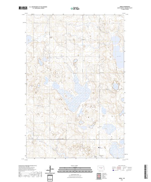 Arena, ND — USGS 7.5-minute topo (2024)