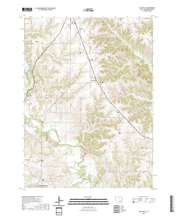 Hiattsville, IA — USGS 7.5-minute topo (2022)