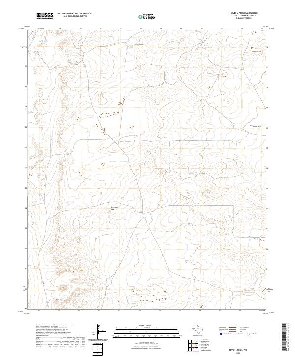 Seven L Peak, TX — USGS 7.5-minute topo (2022)