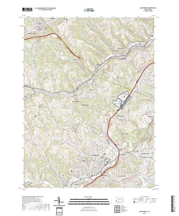 Canonsburg, PA — USGS 7.5-minute topo (2023)