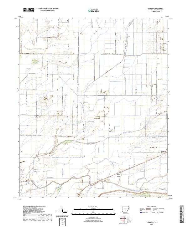 Lambrook, AR — USGS 7.5-minute topo (2024)