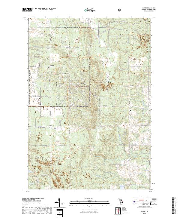 Damon, MI — USGS 7.5-minute topo (2023)