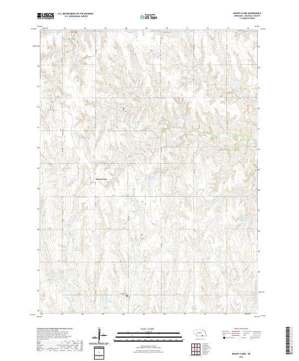 Mount Clare, NE — USGS 7.5-minute topo (2021)