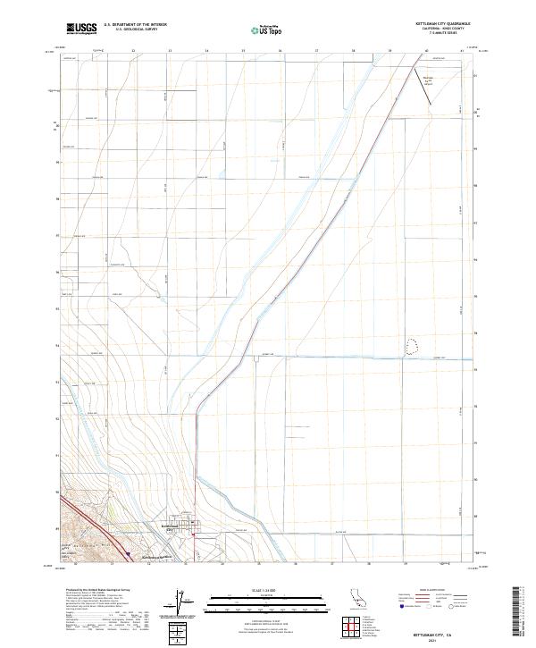 Kettleman City, CA — USGS 7.5-minute topo (2021)