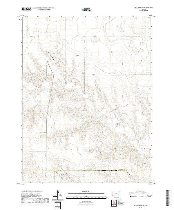 Wild Horse Draw, KS — USGS 7.5-minute topo (2022)