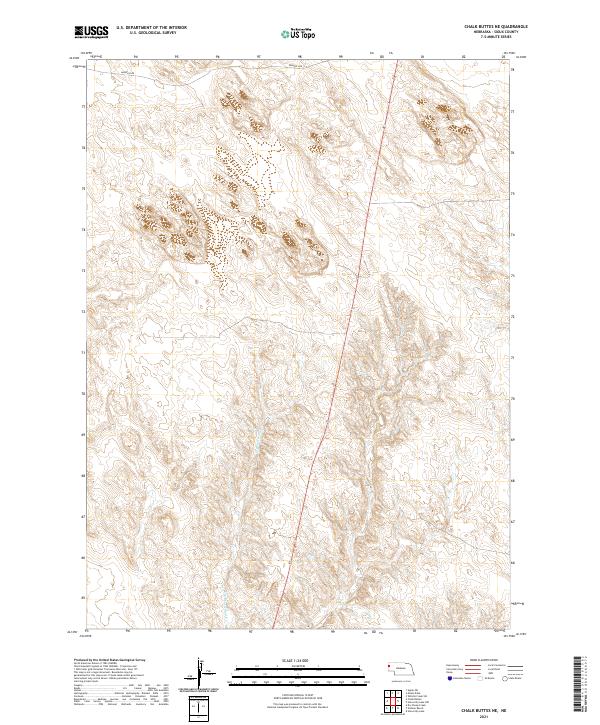 Chalk Buttes NE, NE — USGS 7.5-minute topo (2021)