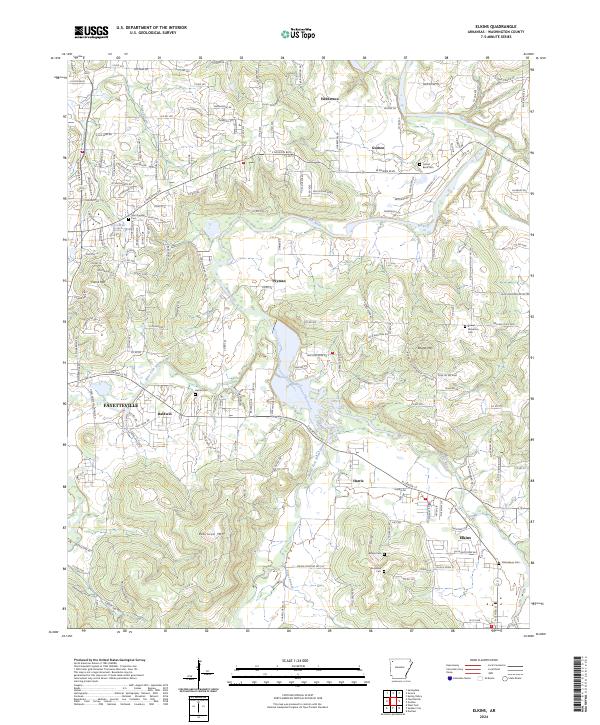 Elkins, AR — USGS 7.5-minute topo (2024)