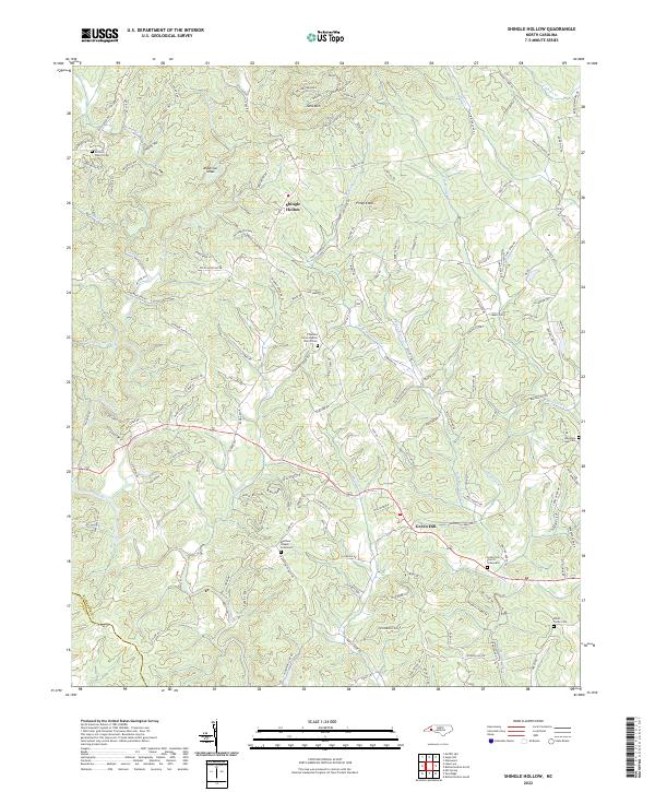 Shingle Hollow, NC — USGS 7.5-minute topo (2022)