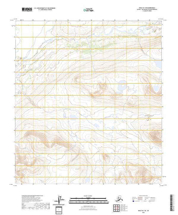 Healy B-1 SE, AK — USGS 7.5-minute topo (2024)