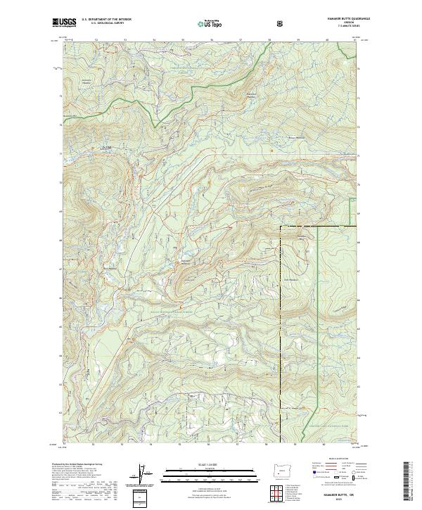 Hamaker Butte, OR — USGS 7.5-minute topo (2023)