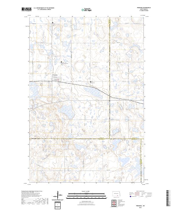 Fredonia, ND — USGS 7.5-minute topo (2024)