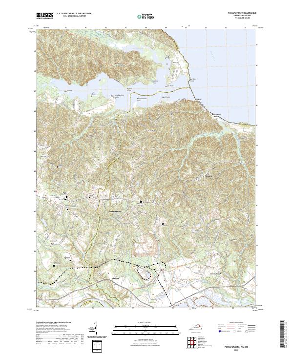 Passapatanzy, VA-MD — USGS 7.5-minute topo (2022)