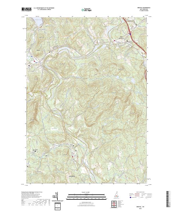 Bristol, NH — USGS 7.5-minute topo (2024)