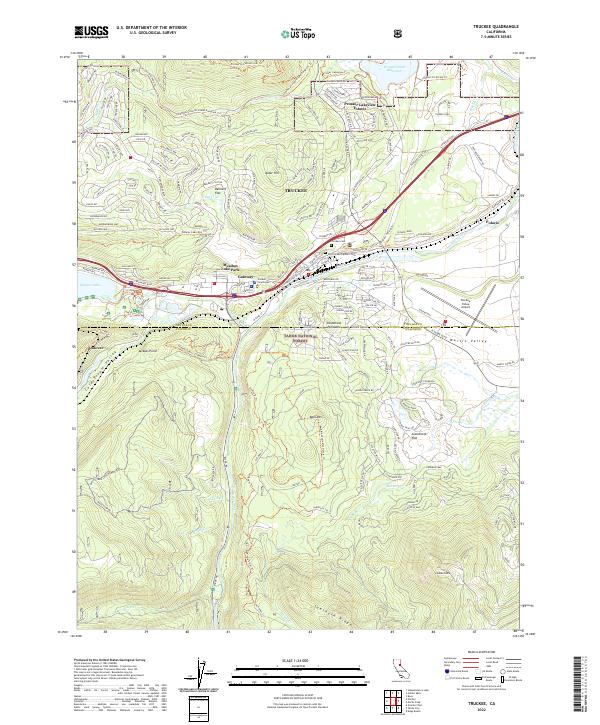Truckee, CA — USGS 7.5-minute topo (2022)