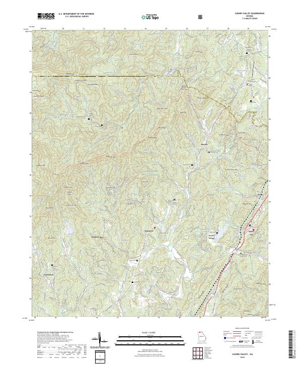 Cashes Valley, GA — USGS 7.5-minute topo (2024)