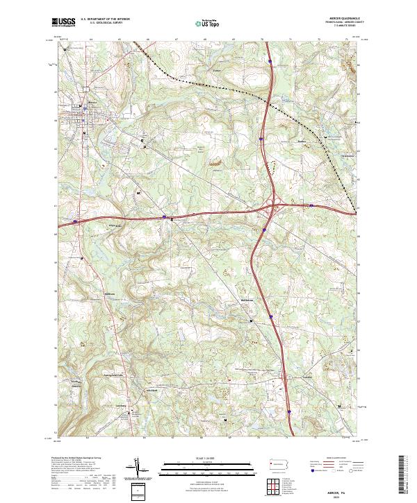 Mercer, PA — USGS 7.5-minute topo (2023)