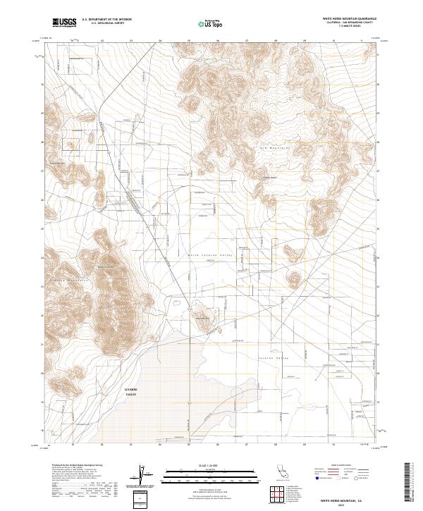 White Horse Mountain, CA — USGS 7.5-minute topo (2023)