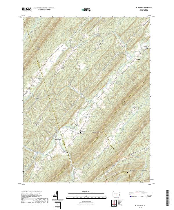 Blairs Mills, PA — USGS 7.5-minute topo (2023)