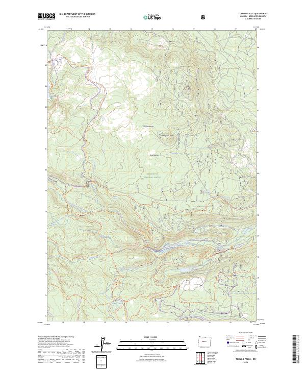 Tumalo Falls, OR — USGS 7.5-minute topo (2024)