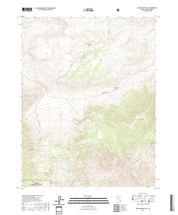 Rattlesnake Flat, NV — USGS 7.5-minute topo (2021)