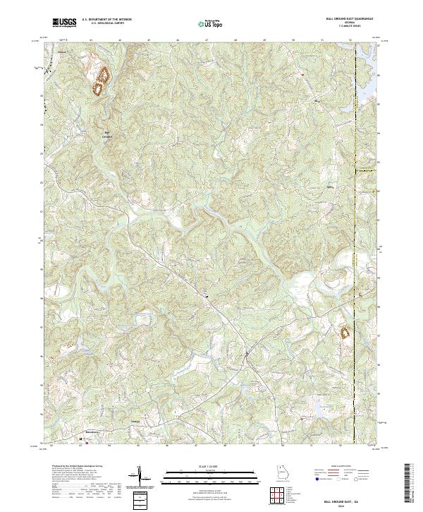 Ball Ground East, GA — USGS 7.5-minute topo (2024)