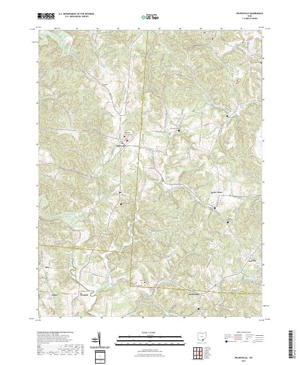 Wilkesville, OH — USGS 7.5-minute topo (2023)