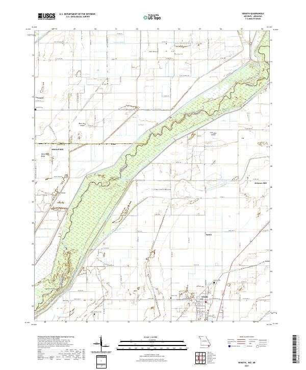 Senath, MO-AR — USGS 7.5-minute topo (2021)