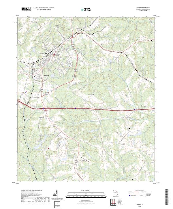 Madison, GA — USGS 7.5-minute topo (2024)