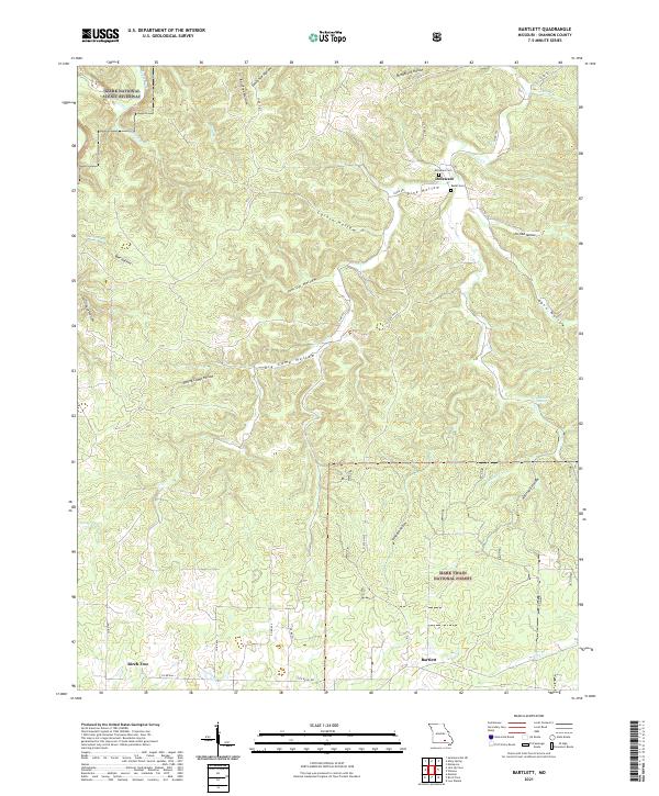 Bartlett, MO — USGS 7.5-minute topo (2021)