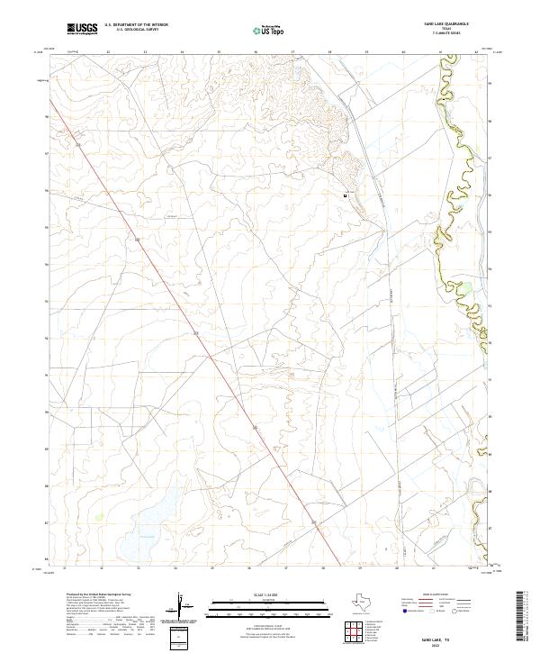 Sand Lake, TX — USGS 7.5-minute topo (2022)
