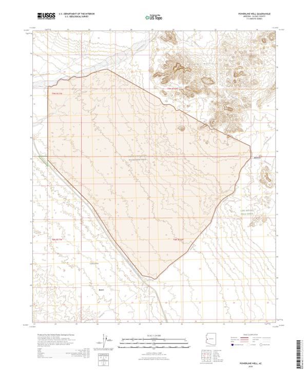 Powerline Well, AZ — USGS 7.5-minute topo (2026)