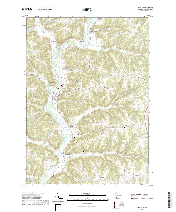 Gays Mills, WI — USGS 7.5-minute topo (2022)