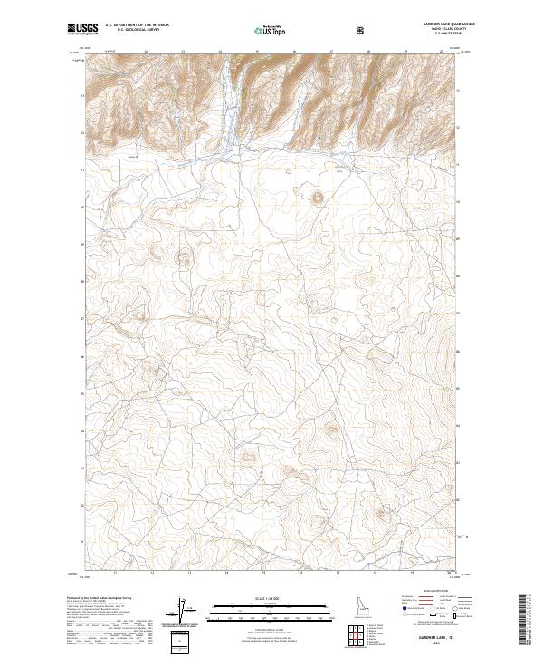 Gardner Lake, ID — USGS 7.5-minute topo (2023)