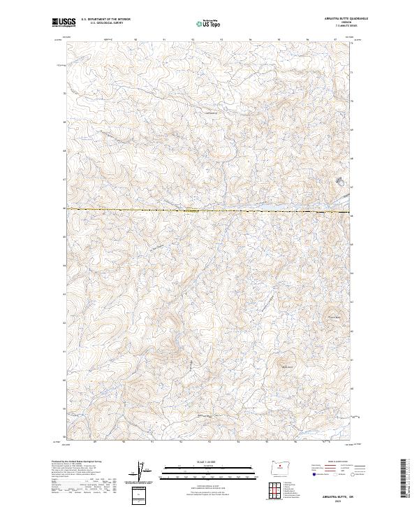 Arrastra Butte, OR — USGS 7.5-minute topo (2023)