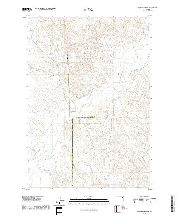Whitetail Creek NE, WY — USGS 7.5-minute topo (2021)