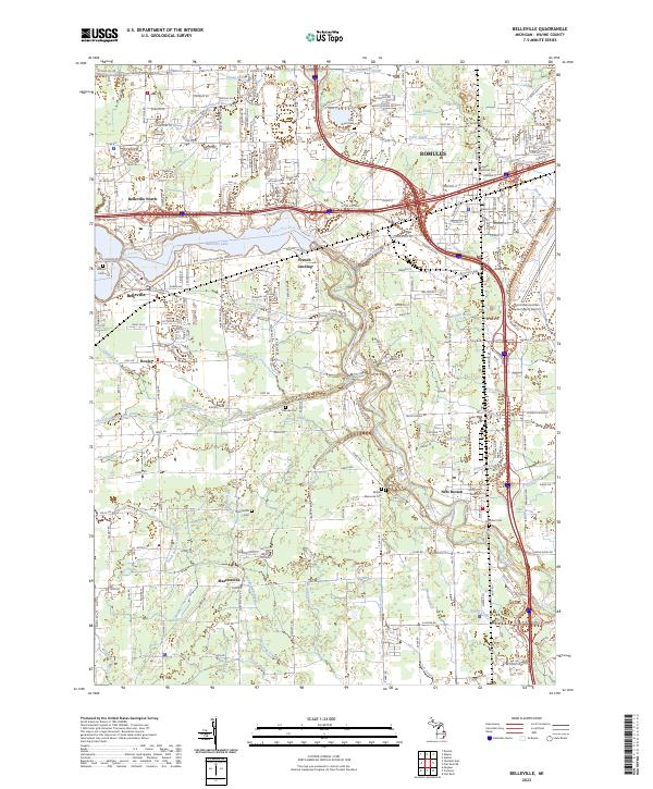 Belleville, MI — USGS 7.5-minute topo (2023)