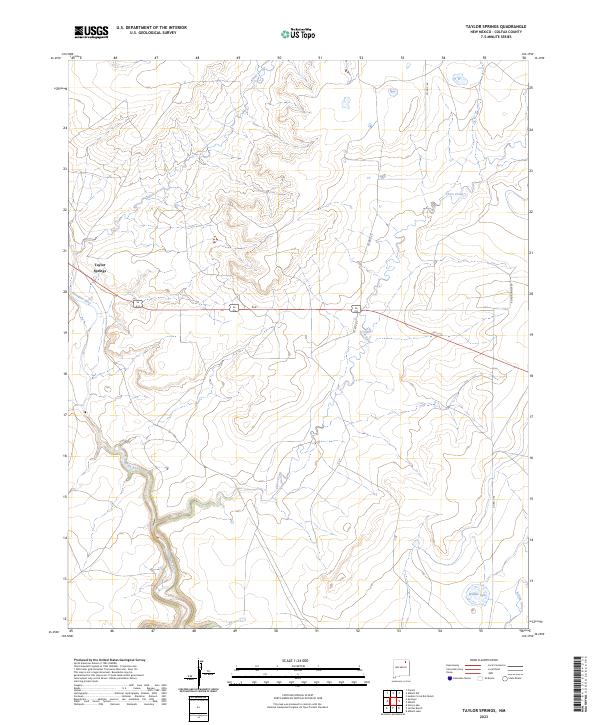 Taylor Springs, NM — USGS 7.5-minute topo (2023)