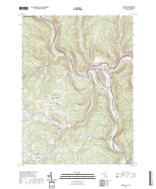 Hancock, NY-PA — USGS 7.5-minute topo (2023)