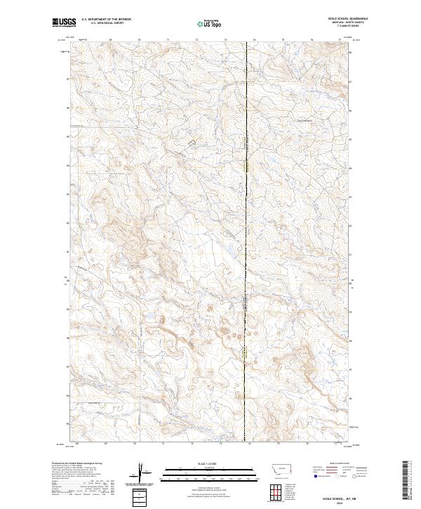 Scole School, MT-ND — USGS 7.5-minute topo (2024)