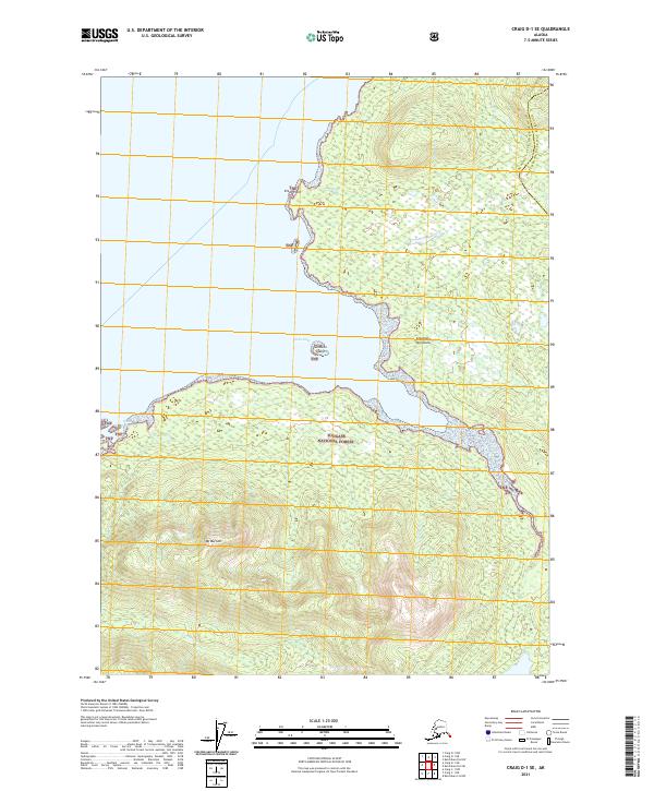Craig D-1 SE, AK — USGS 7.5-minute topo (2021)