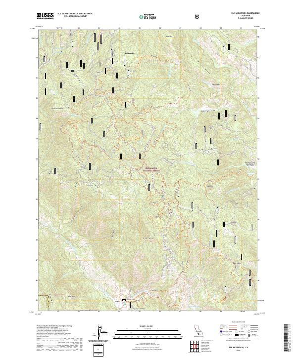 Elk Mountain, CA — USGS 7.5-minute topo (2021)