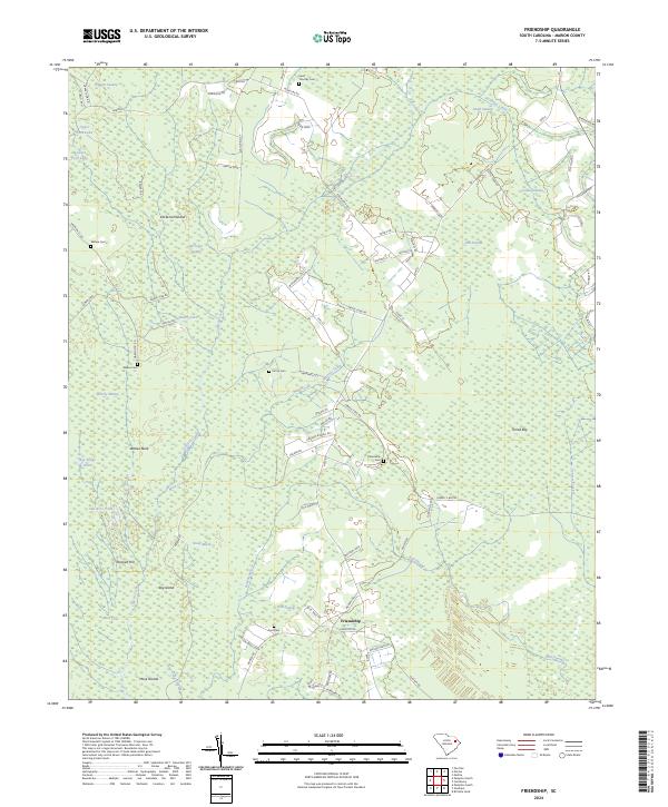 Friendship, SC — USGS 7.5-minute topo (2024)