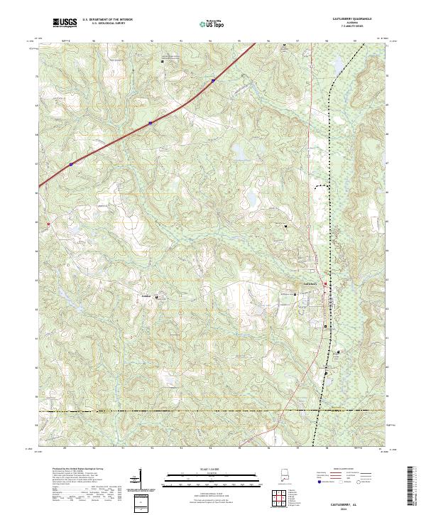 Castleberry, AL — USGS 7.5-minute topo (2024)