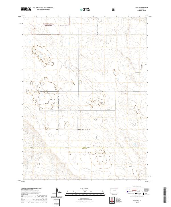 Keota SE, CO — USGS 7.5-minute topo (2022)