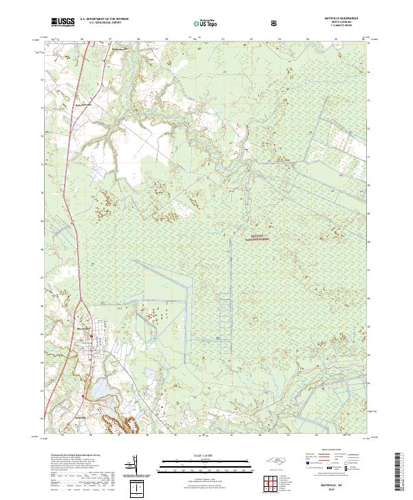 Maysville, NC — USGS 7.5-minute topo (2022)